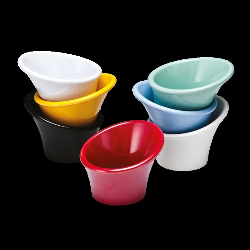 Zicco K-1963 Melamin Mini Teşhir Kasesi, 7.5x4-6 cm, Beyaz