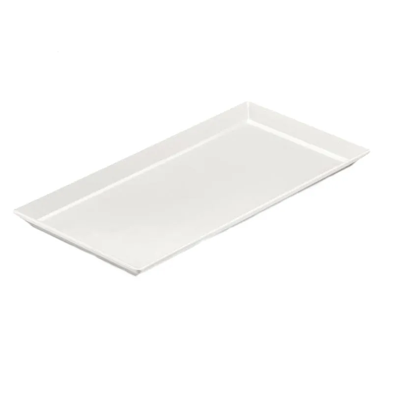Biradlı BRD-103314 Melamin Sunum Tepsisi, 35x17x2 cm, Beyaz