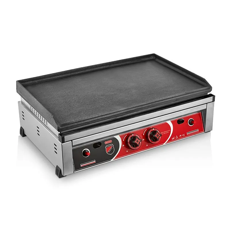 SilverInox 2602-DZ Düz Döküm Izgara, 70 cm, LPG