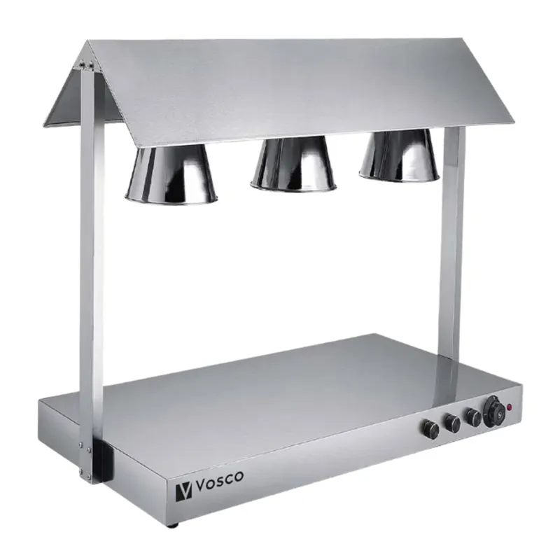 Vosco VLM-3S Üç Isıtıcı Lambalı Sıcak Teşhir Ünitesi, 105x50x70 cm
