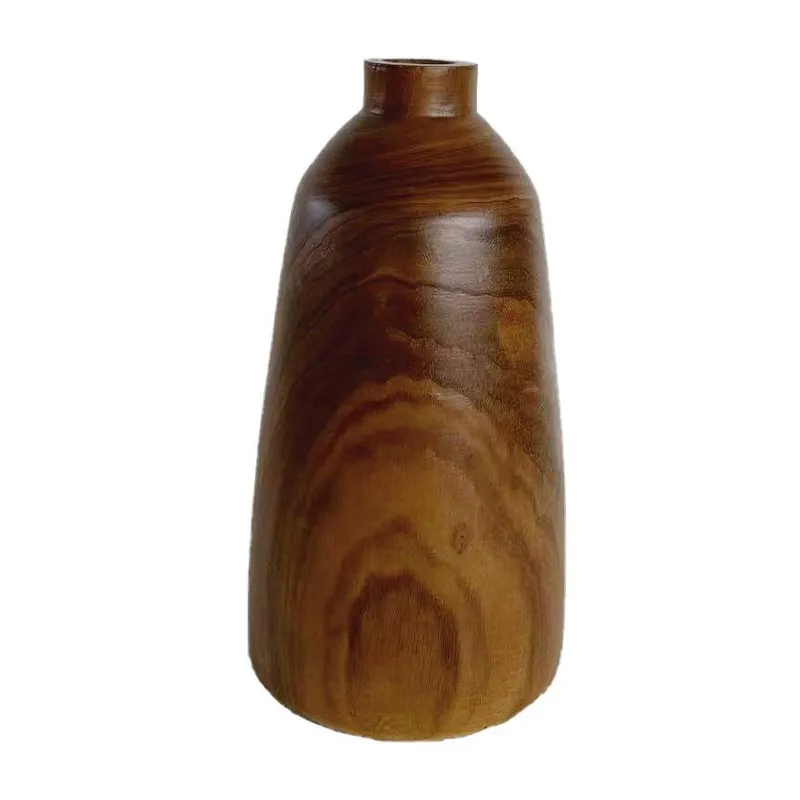 Biradlı Groovy GRV-23353 Dekoratif Ahşap Vazo, 22x41 cm