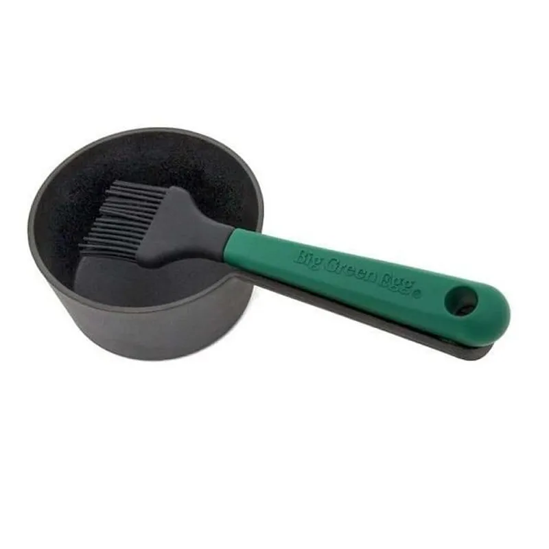 Big Green Egg Döküm Demir Sos Tenceresi ve Fırçası