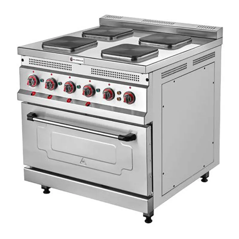 SilverInox E-80 4 Gözlü Fırınlı Kuzine, 80x80x95 cm, Elektrikli