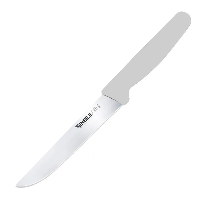 Sinerji Silver Plastik Saplı Mutfak Bıçağı, 16 cm, Beyaz