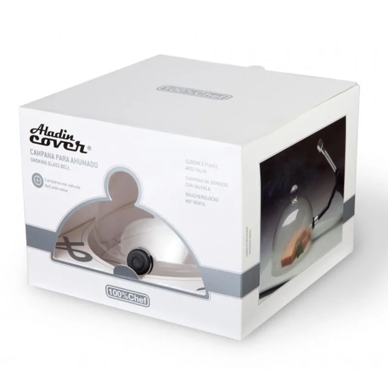 100% Chef Aladin Cover Valfli Cam Fanus, 18 cm