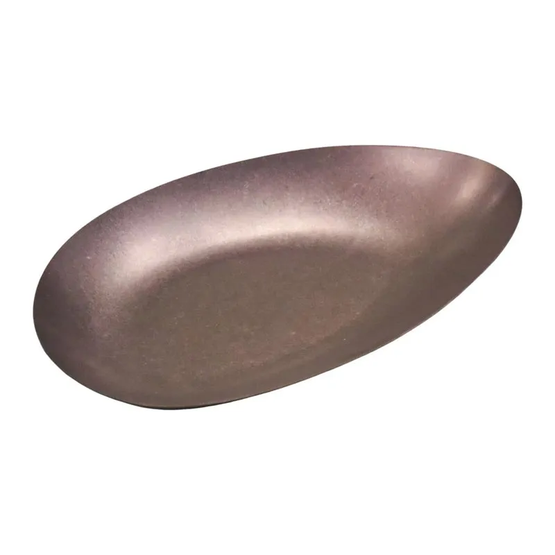 Biradlı Groovy GRV-R241001 Açık Büfe Retro Sunum Tabağı, 30x14.5x3.3 cm, Bakır