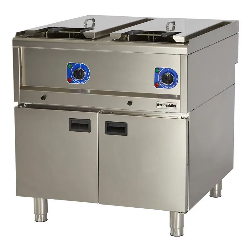 Öztiryakiler Optimum 900 Seri OFE 8090 E Set Üstü Dolaplı Fritöz, 80x90x85 cm, 22+22 L, Elektrikli