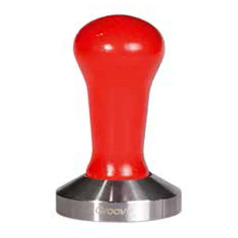 Biradlı GRV-316 Plastik Saplı Çelik Tamper, 58 mm, Kırmızı