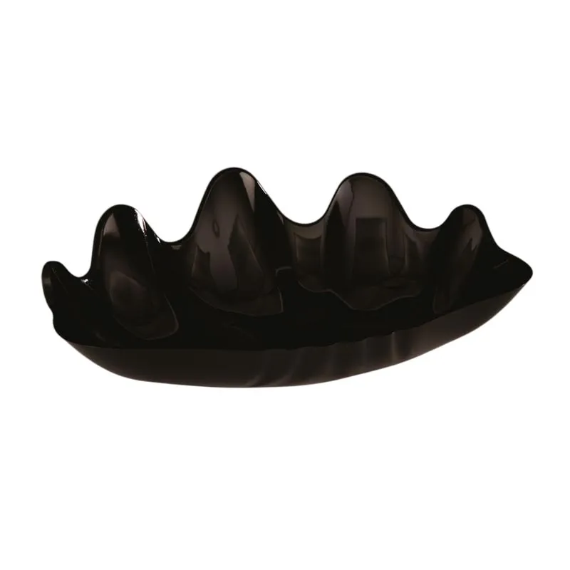 Zicco ZCP-300 Polikarbon İstiridye Teşhir Tabağı, 38x27x h:5 cm, Siyah