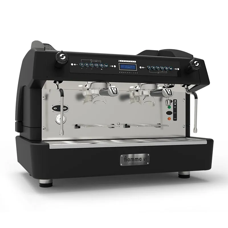 Fiamma Compass 2 Double Boiler Tall Cup Espresso Kahve Makinesi, 2 Gruplu, Siyah