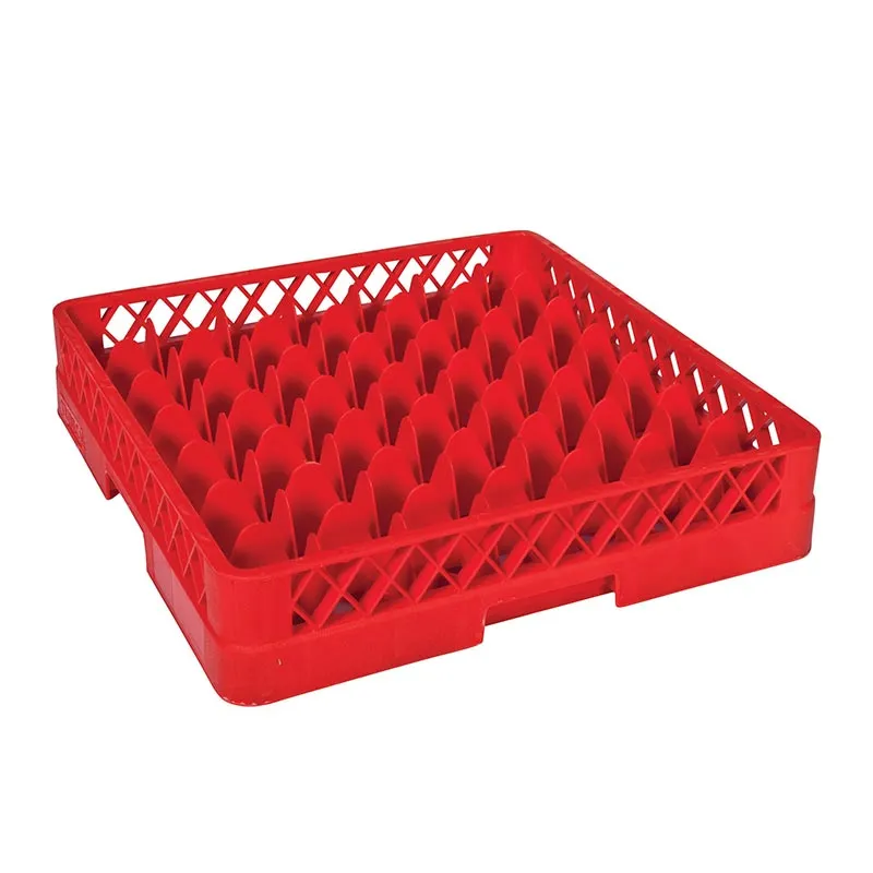 Tribeca Bardak Basketi, 49 Bölmeli, 500x500x100 mm, Kırmızı