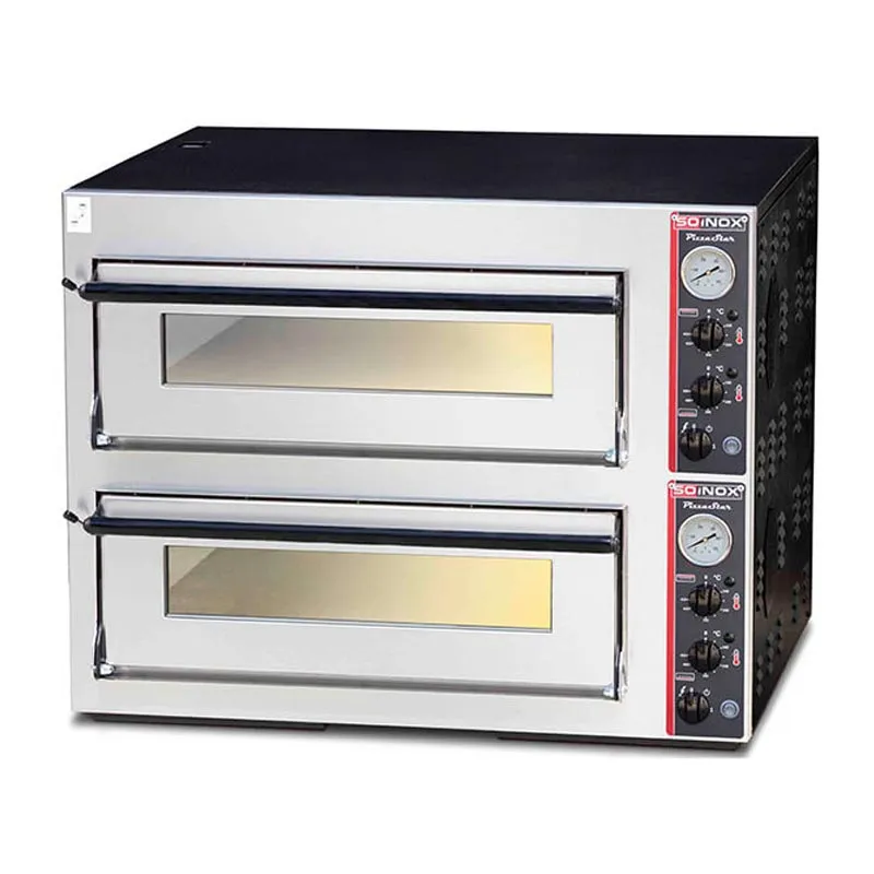 Soinox P44 30 cm x 4+4 Pizza Kapasiteli Çift Katlı Pizza Fırını, Elektrikli