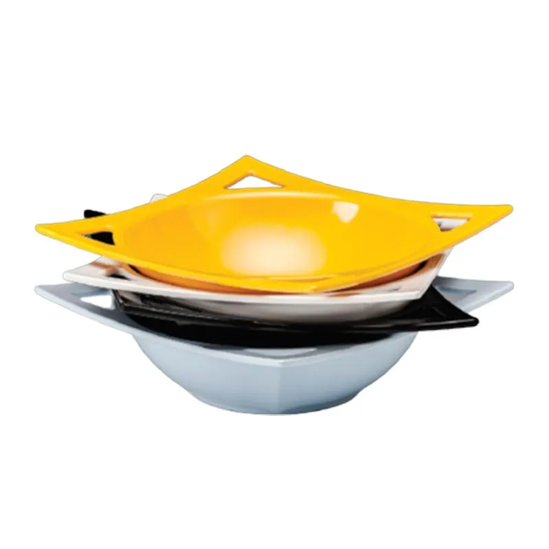 Zicco K-19471 Melamin Teşhir Tabağı, 27x27x8 cm, Siyah