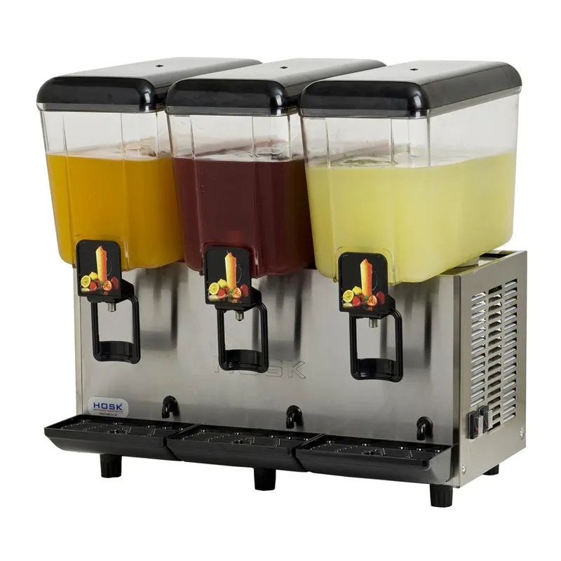 Hosk Limonata 3′lü Şerbet + Şerbet + Şerbet Soğuk İçecek Dispenseri, 3x20 L, Inox