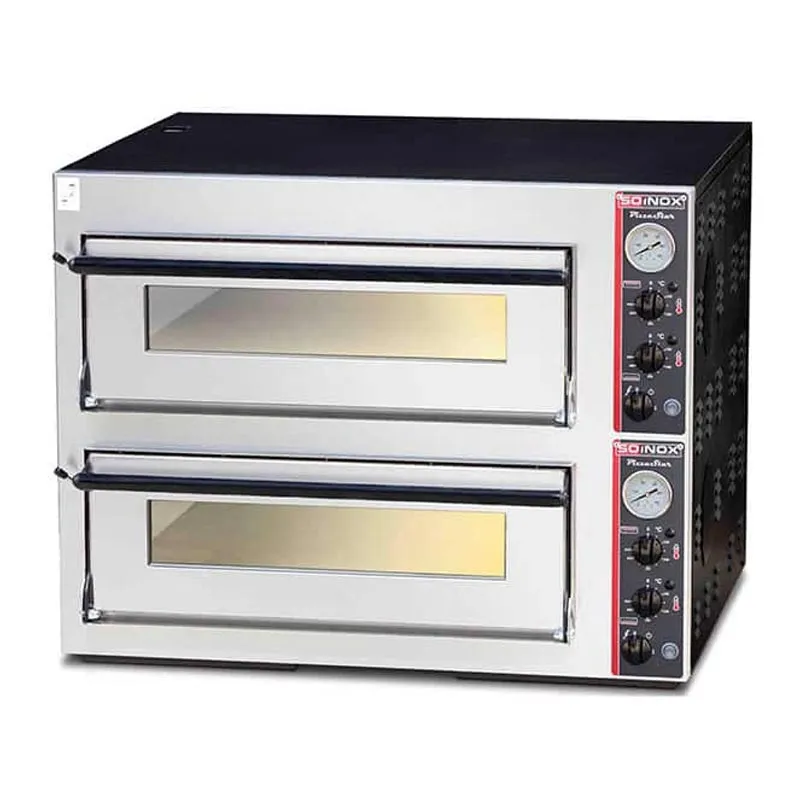 Soinox P44.L 33 cm x 4+4 Pizza Kapasiteli Çift Katlı Pizza Fırını, Elektrikli