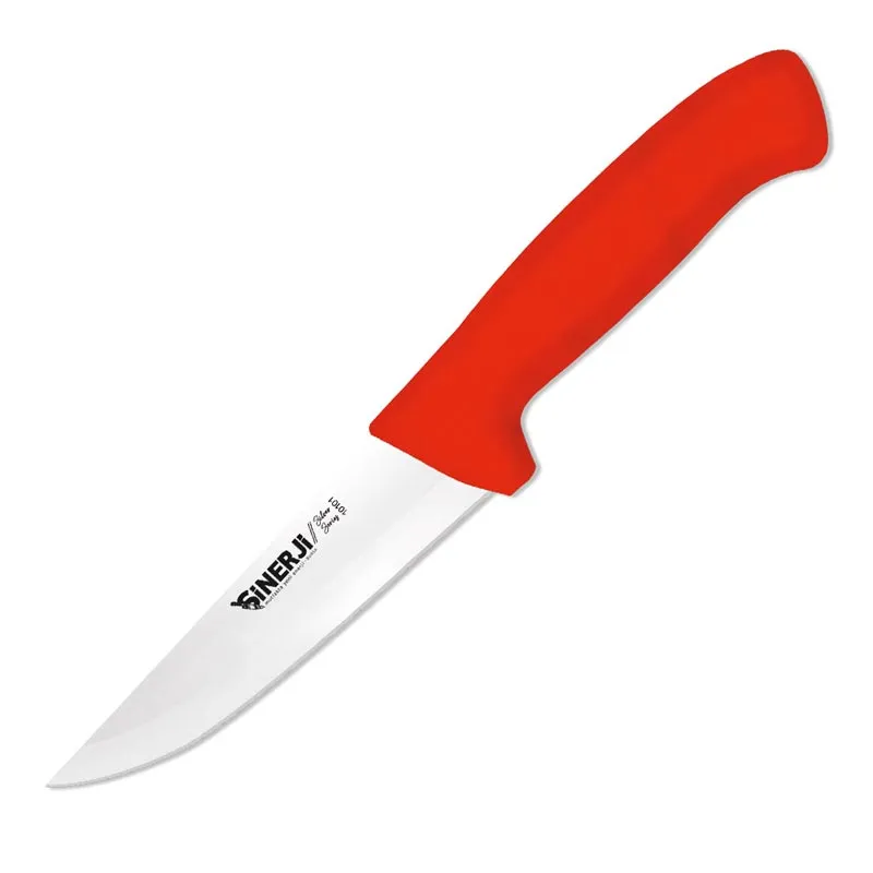 Sinerji Silver No 1 Plastik Saplı Kasap Bıçağı, 14 cm, Kırmızı