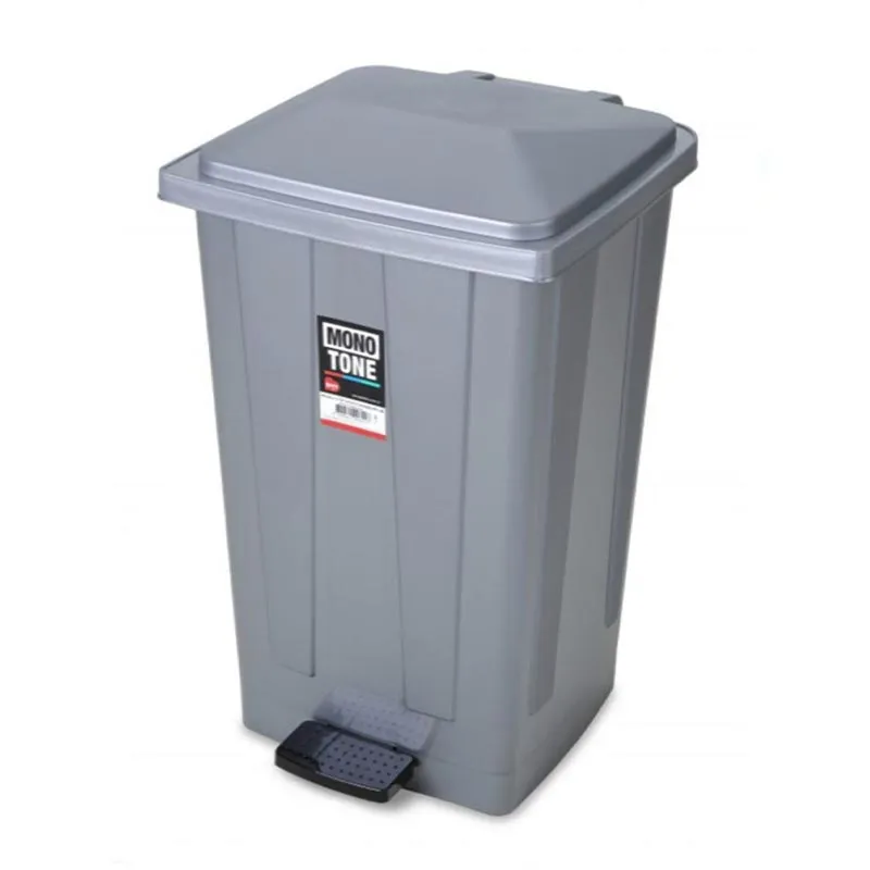 Bora Plastik Pedallı Çöp Kovası, No: 5, 86 L,Gri