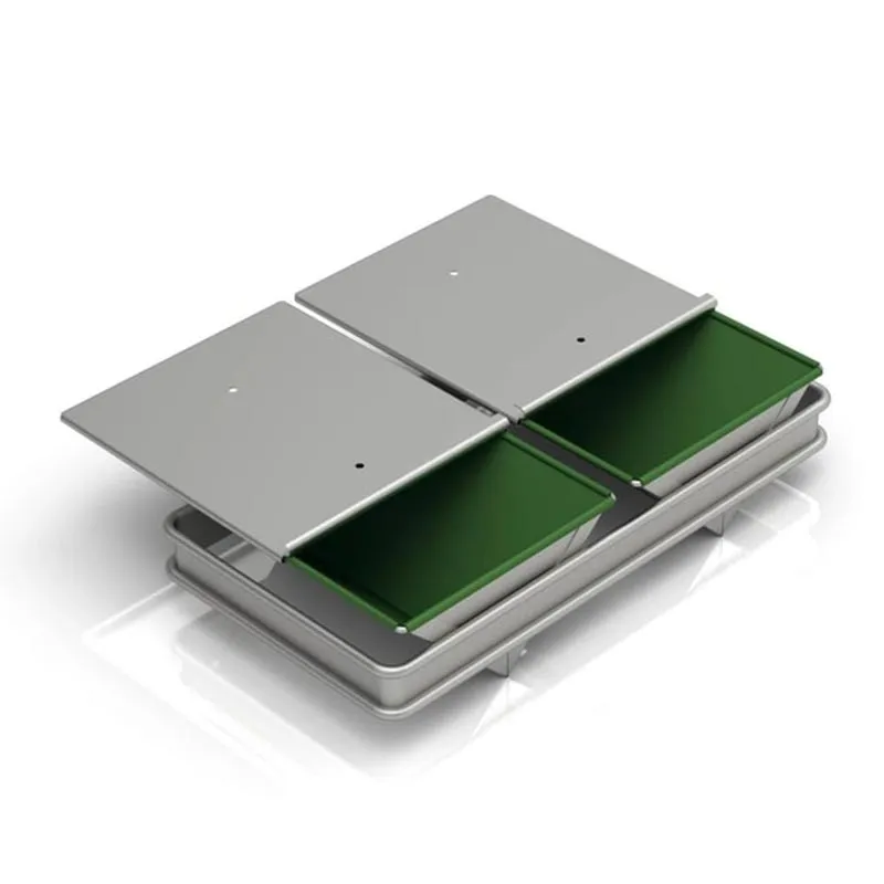 Almetal 2'li Üçgen Ekmeği Tost Tavası, 12x12x25 cm