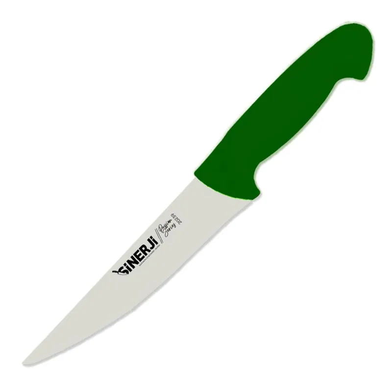 Sinerji Passion Plastik Saplı Sivri Sebze Bıçağı, 12 cm, Yeşil