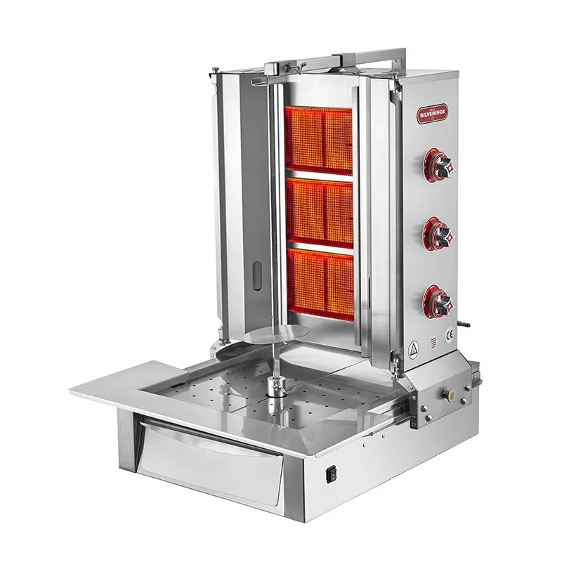 SilverInox 2165-A3 Alttan Motorlu Döner Ocağı, 3 Radyanlı, Doğalgazlı