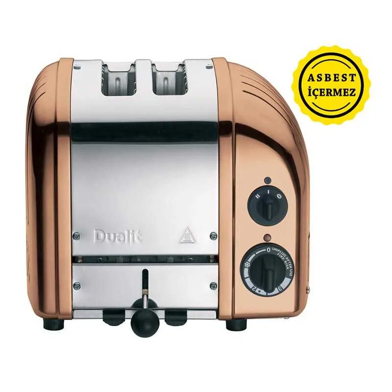 Dualit 27390 Classic Ekmek Kızartma Makinesi, 2 Hazneli, El Yapımı, Bakır