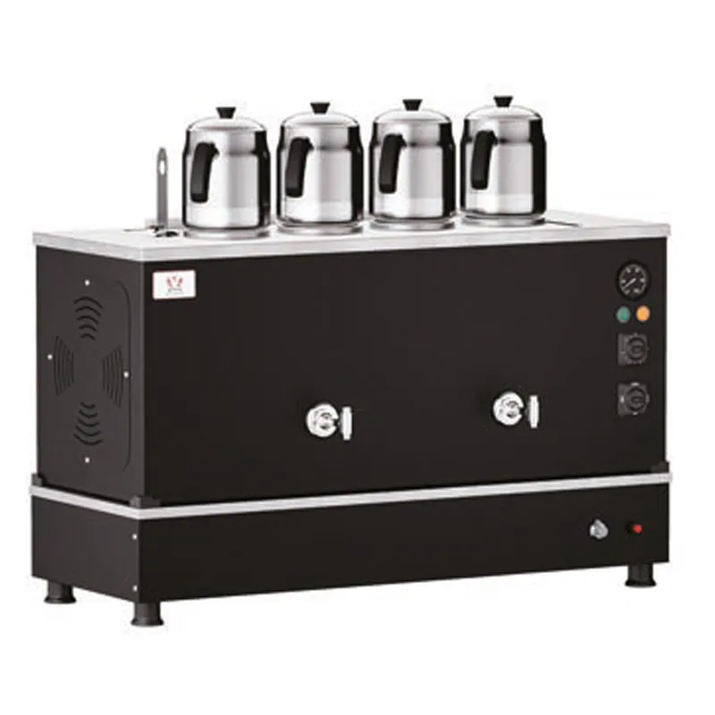Anka Pro Kompakt Full Otomatik 4 Demlikli Çay Kazanı, 40 L, Elektrikli+Gazlı, Siyah
