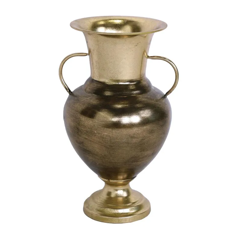 Biradlı Groovy GRV-11098 Dekoratif Metal Vazo, 24.5x21.5x41 cm