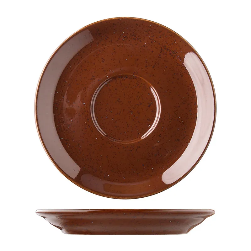 Lilien Lifestyle Fincan Tabağı, 13 cm, Kahverengi