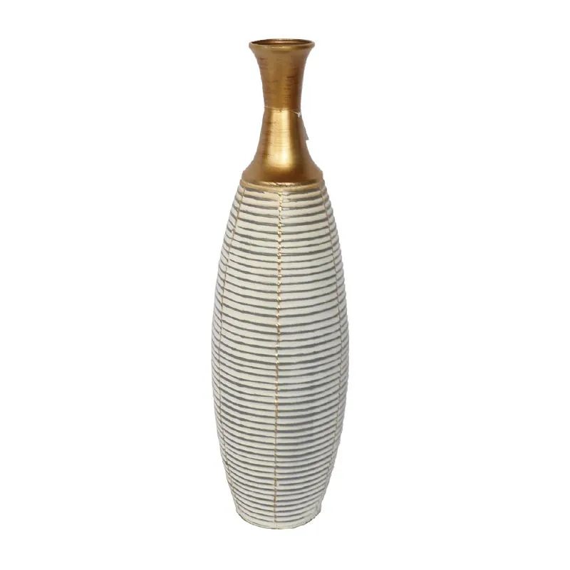 Biradlı Groovy GRV-95189 Dekoratif Metal Vazo, 20x20x68 cm