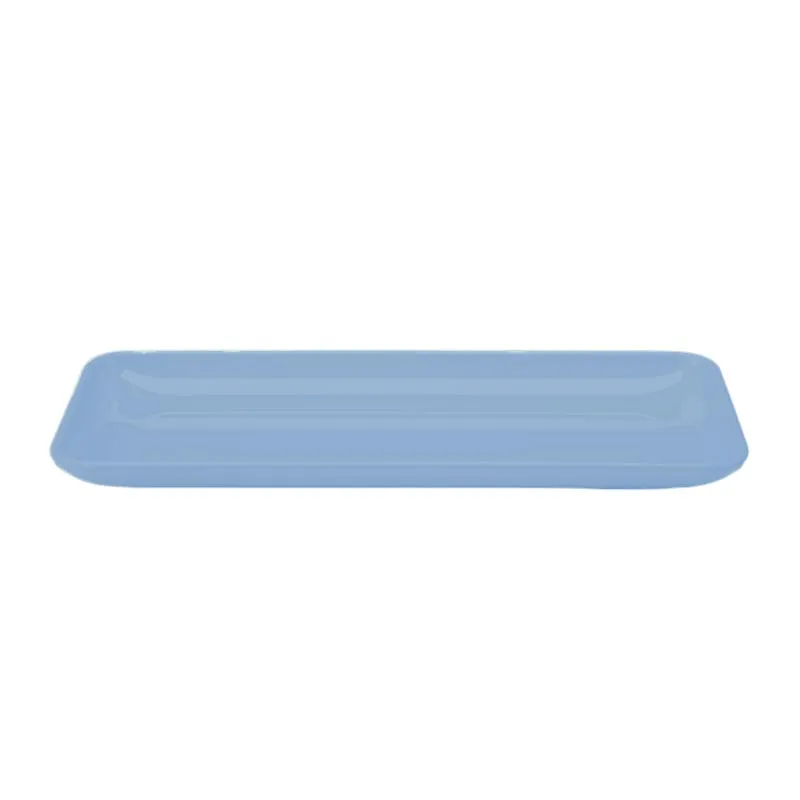 Zicco K-2028 Melamin Dikdörtgen Teşhir Tabağı, 21x51x4 cm, Mavi