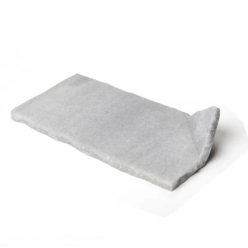 100% Chef Double Corner Plate Mermer Sunum Tabağı, 8x16 cm, 2 Adet