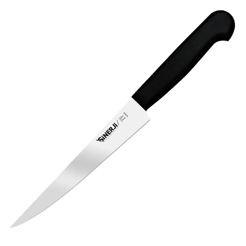 Sinerji Silver Plastik Saplı Orta Peynir Bıçağı, 16 cm, Siyah