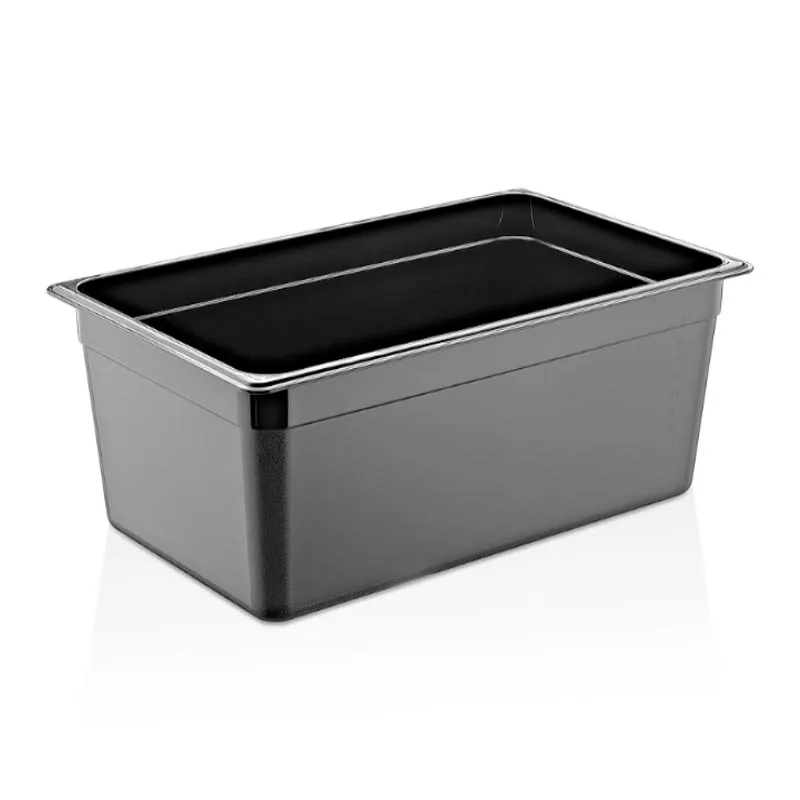 GastroPlast GN 1/1-200 mm Polikarbon Gastronorm Küvet, Siyah