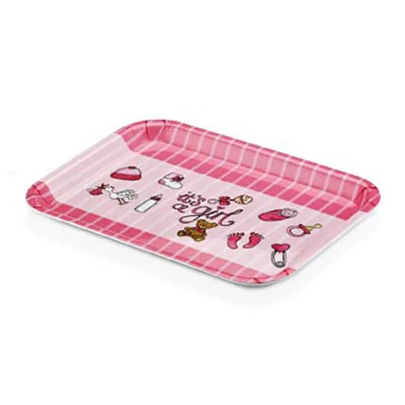 Külsan Thermoset Baby Life Bebek Tepsi, 31x23 cm, Pembe