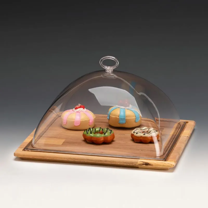 Zicco ZCP-786 Polikarbon Kare Kapaklı Muhafaza Kabı, 34x34x16 cm, Ahşap