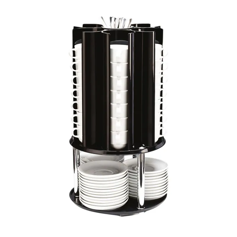 Zicco ZCP-362 Polikarbon Döner Fincan Tabak Kaşık Standı, 30x55 cm