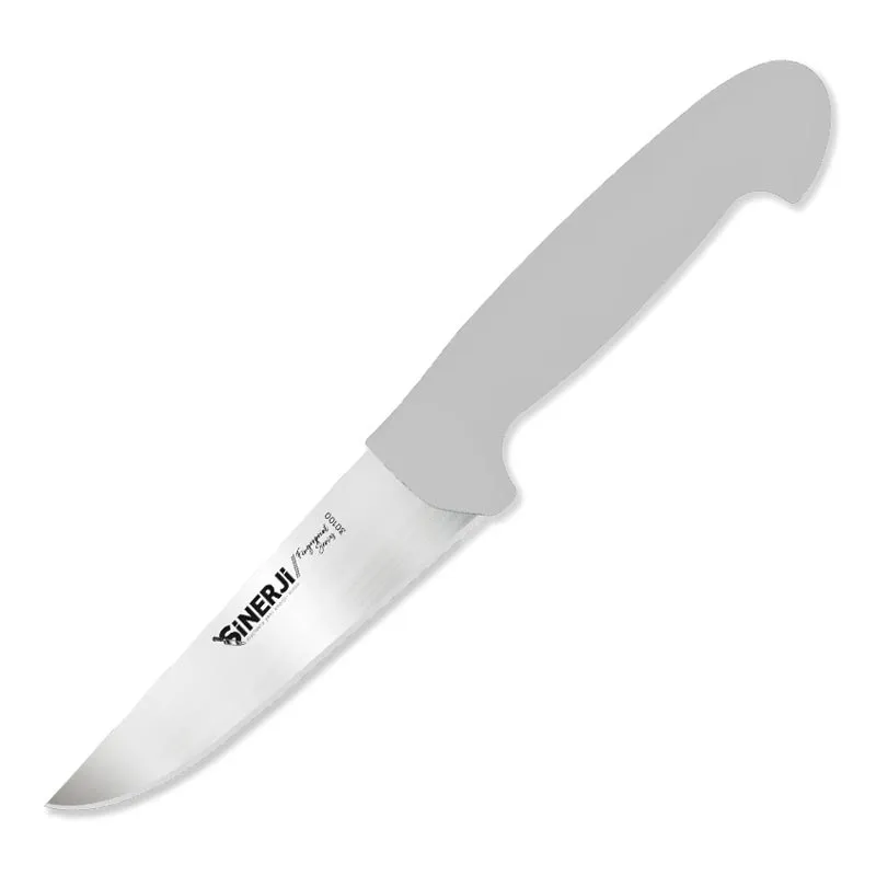 Sinerji Fingerprint No 0 Plastik Saplı Kasap Bıçağı, 12.5 cm, Beyaz