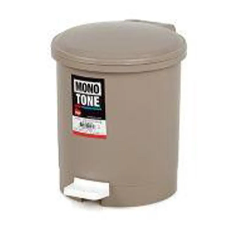 Bora Plastik Pedallı Çöp Kovası, No: 0, 3 L, Kahverengi
