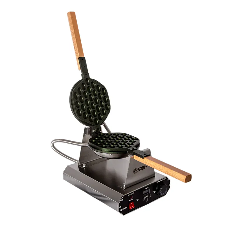 SMH XE Yuvarlak Kapaklı Bubble Waffle Makinesi, Elektrikli