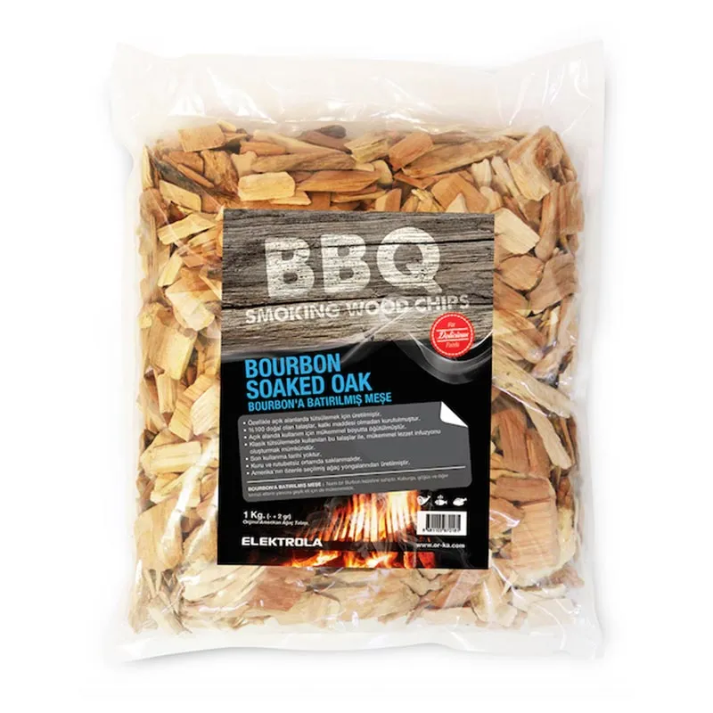 Elektrola BBQ Wood Chip Tütsüleme Talaşı, Burbon Meşe, 1 kg