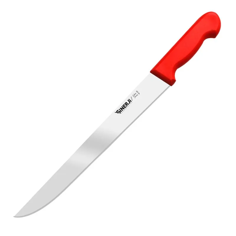 Sinerji Silver Plastik Saplı Et Açma Bıçağı, 35 cm, Kırmızı
