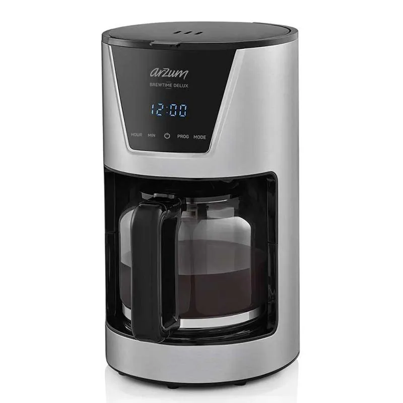 Arzum AR3081-0600 Brewtime Delux Filtre Kahve Makinesi, Inox