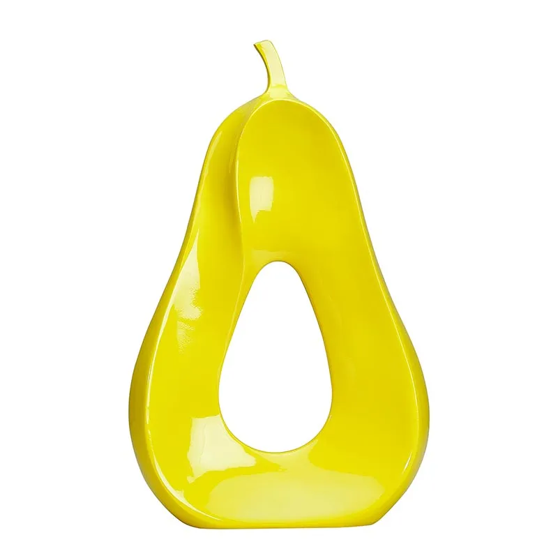 Biradlı GRV-G557 Dekoratif Delikli Armut, 25x9x40 cm, Sarı