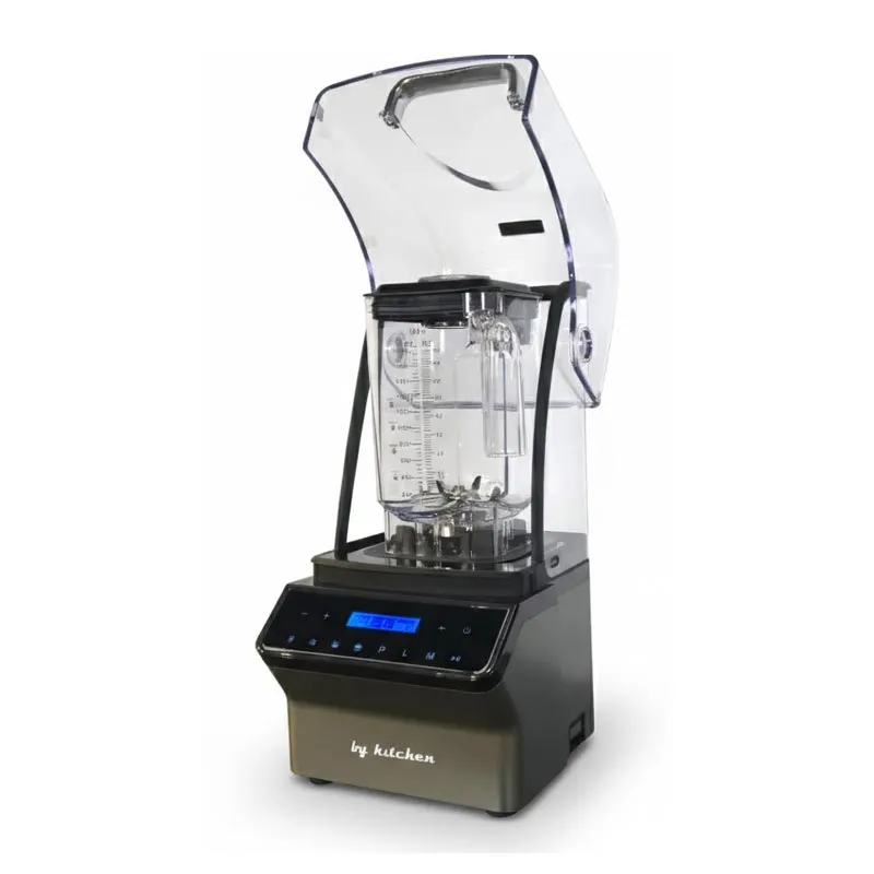 By Kitchen Vortex Silencer Pro Gürültü Önleyici Kapaklı Dijital Bar Blender, 2 L, 1800 W, Gri