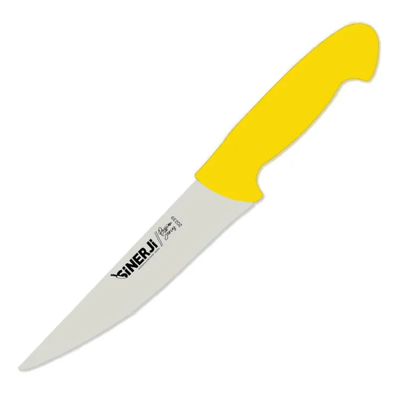 Sinerji Passion Plastik Saplı Sivri Sebze Bıçağı, 12 cm, Sarı