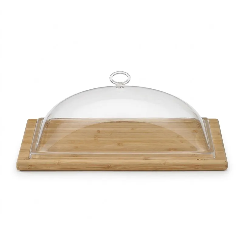 Zicco ZCP-689 Akrilik Kapaklı Ahşap Altlı Fanus, 30x40x12 cm