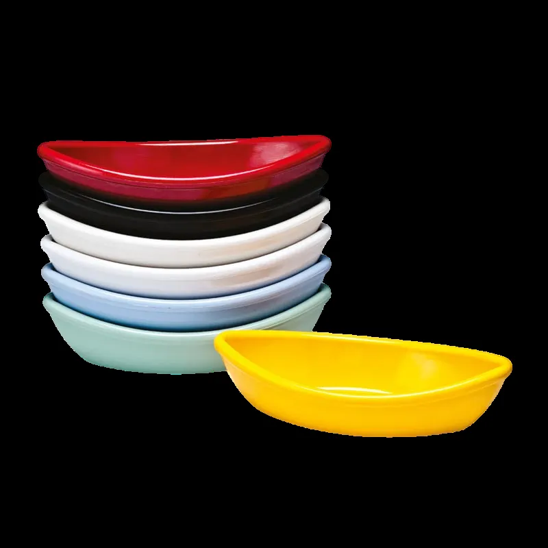 Zicco K-2024 Mini Kayık Teşhir Tabağı, Melamin, 7x15x3.5 cm, Turuncu