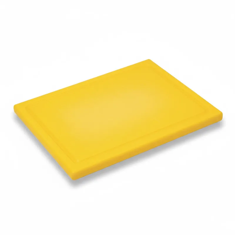 Yelkar YP 1401-3 Oluklu Yuvarlak Köşe ve Kenarlı Polietilen Kesme Levhası, 30x40x1.5 cm, Sarı