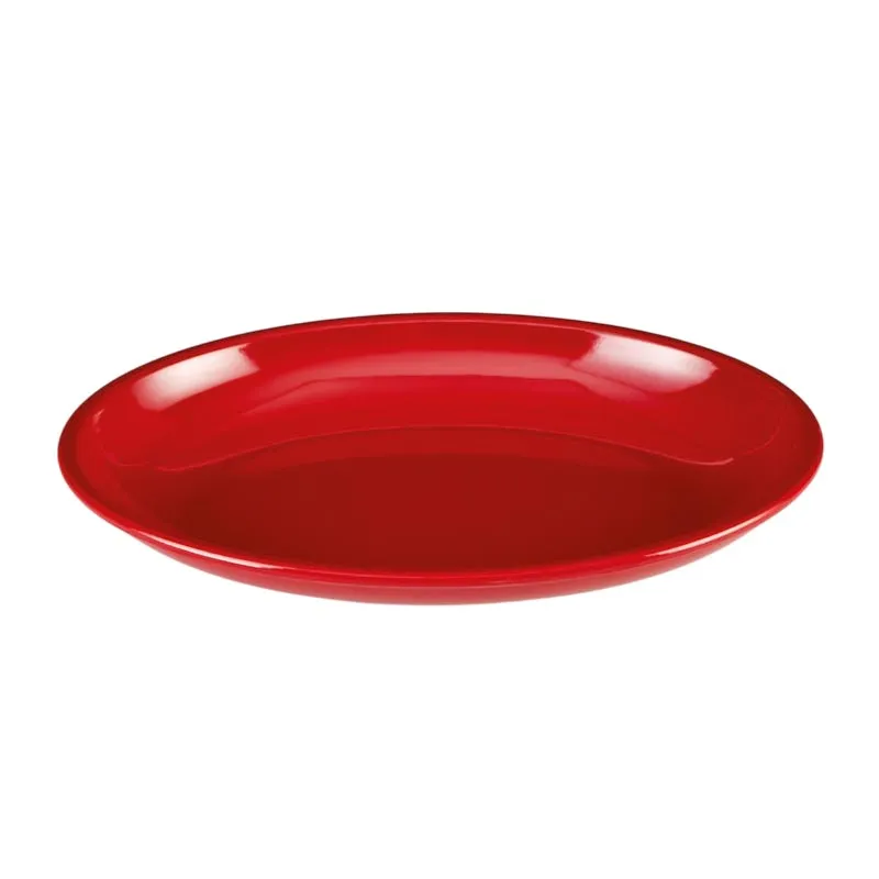 Zicco K-2002 Oval Melamin Teşhir Tabağı, 35x26x4.5 cm, Kırmızı