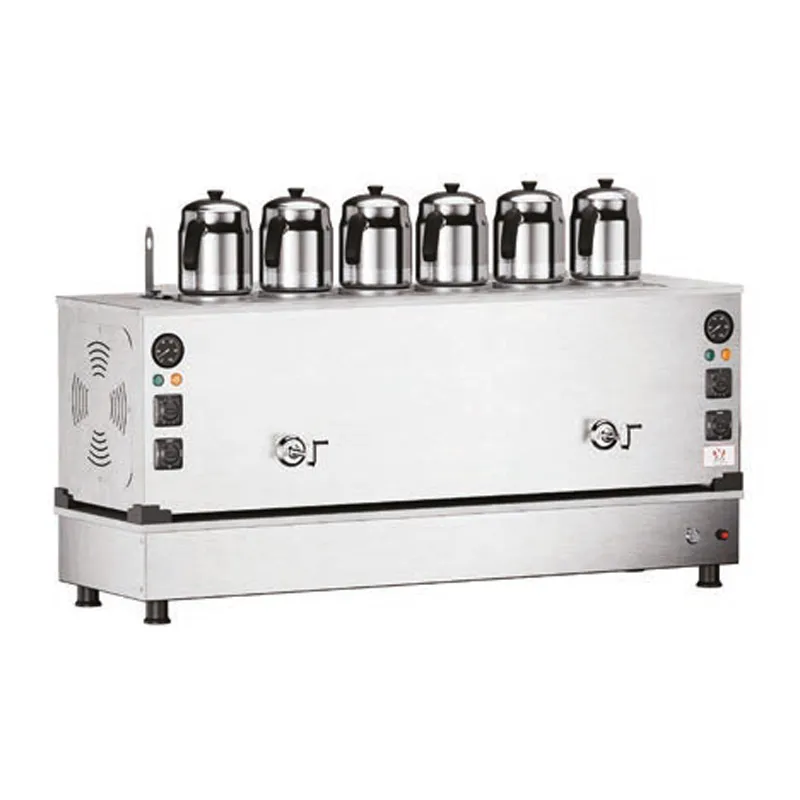 Anka Pro Kompakt Full Otomatik 6 Demlikli Çay Kazanı, 60 L, Elektrikli+Gazlı, Inox
